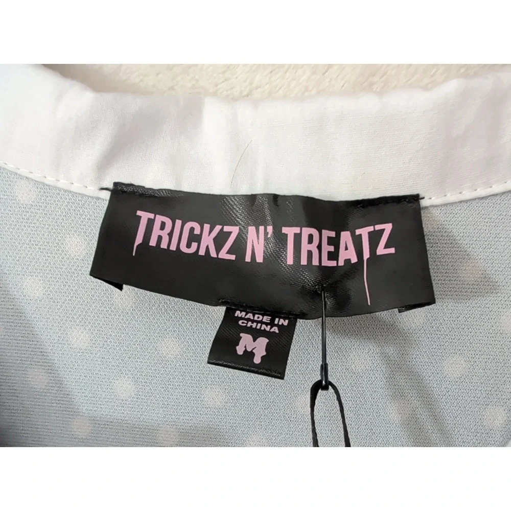 Dolls Kill‎ Trickz N Treatz Whimsigoth Rockabilly Dress M Black Polkadot Retro